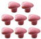 XLKJ 8 Pièces Boutons de Placard en Céramique, Boutons de Meuble en Forme de Coeur Boutons de Portes pour Placards de Cuisine, Rose