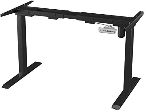 E-Table Höhenverstellbarer Electrisch Computertisch Tischgestell - elektrisch stufenlos höhenverstellbarer Schreibtisch ohne Tischplatte mit 4 Memory-Positionen (Black)
