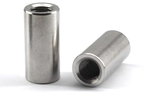 (10 Stück) M10 16x30mm Gewindeeinsätze Muttern 304 Edelstahl Runde Verbindungsmuttern Gewindemuffen