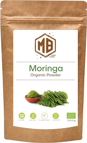 MB Superfoods Moringa Powder – 100g – Moringa Oleifera – Vegan, Non-GMO Superfood Powder