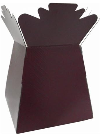 Inerra Florist Boxes Living Vases for Flowers and Bouquet Box Making - Pack of 5 (Burgundy)