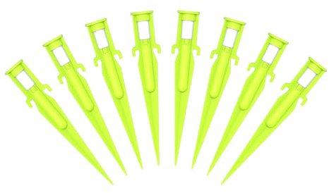 Hylite Peg-Lite Pack of 8 - Light Up LED Tent Pegs - Highly Visible Outdoor Illuminated Ground Pegs - Light Up Your Garden Path - Waterproof Pathway Lighting Batteries Included
