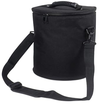Klmnop Hockey Puck Bag, Waterproof, Holds 50 Pucks, Adjustable Strap, Black, 10x12inch