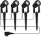 Svater 6 Pack Spot LED Extérieur, 6x2W Projecteur de jardin 20m 1200LM COB IP65 étanche 27V LED à Piquer Lampe Jardin blanc chaud avec piquet de terre pour extérieur Jardin Yard
