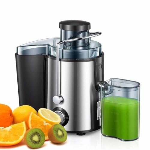 1000W Juice Maker Extractor Making Machine Whole Fruit and Vegetable - Lemon and Orange Electric Centrifugal Juicer Blender Squeezer with Stainless Steel Two Speed Settings for Kitchen Commercial Use