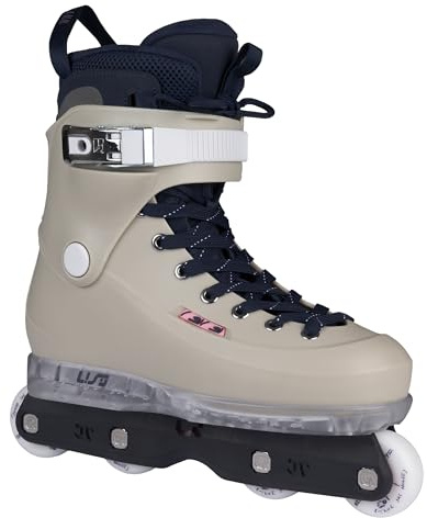 USD Sway Witzemann II Patins à roulettes agressives pour homme - Pour la rue et le parc - Avec rail IQON AG60, roues 57 mm 92A, roulements à billes ABEC 9 et doublure Myfit - Gris/bleu (37-38)