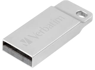 Verbatim Executive USB-Stick aus Metall 64 GB, USB 2.0, USB Speicherstick, für Laptop Notebook Ultrabook TV Autoradio, USB 2.0 Stick, Datenstick inklusive Schlüsselring, Silber