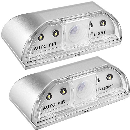 2 Pack Keyhole Lights, SENHAI Nachtlichter PIR Infrarot IR Wireless Türschloss Lampe, Auto Sensor Bewegungsmelder, 4 LED Birnen