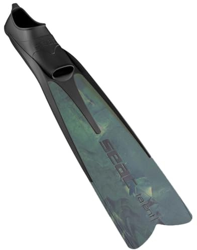 Seac Talent, Mid-Long Fins for Spearfishing, Free Diving and Diving, Green, 8-8.5