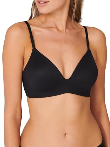 Schiesser Damen BH gepaddet ohne Bügel - Invisible Soft, schwarz_166568, 80B