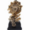 H&W Löwe Statue,Gold Skulpturen,Sandstein Harz Löwe Figuren für Männer,Abstrakte Kunst Statue Ornamente für Home Büro Wohnzimmer Bücherregal Tisch Schreibtisch Hauseinweihung Dekor