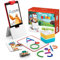 Osmo - Little Genius Starter Kit für Fire-Tablet - 4 Lernspiele - 3-5 Jahre - Buchstaben, Laute, Kreativität - digitales Spiel mit echten Spielsteinen - (inkl. Osmo Basis für Fire) - deutsch übersetzt