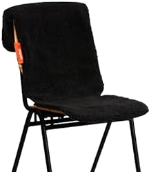 STOOV Big Hug - Kabellose Wärmedecke - Infrarot mit Abschaltautomatik - 1.5 bis 3 Stunden wärme - 40x110 cm - Wollig Schwarz
