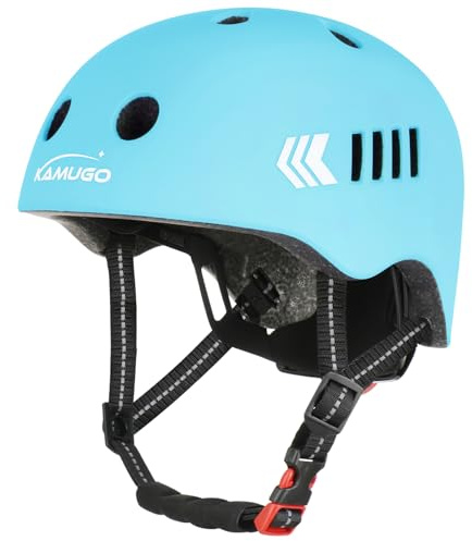 KAMUGO Toddler Helmet Kids Bike Helmet for Ages 2-8 Years Girls Boys,Child Adjustable Helmet Multi-Sport Bicycle Skateboard Skating Scooter Cycling Inline Skates (Light Blue)