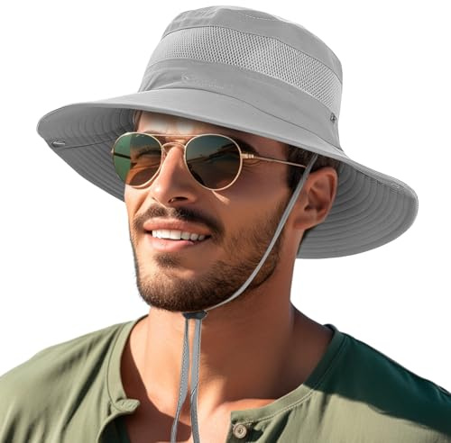 Gorro Pescador Hombre Mujer, Sombrero para el Sol Hombre, Sombrero Safari Mujer, Plegable Sombrero de Pescador para Montaña, Senderismo, Explorar