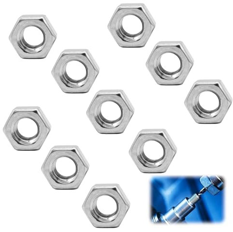 10 Tuercas M4 Para Rosca De Cámara - Tuerca Hexagonal En Pulgadas Para Foto, Trípode Y Telescopio - Tuercas Hexagonales Inoxidables De 1/4 Pulgadas