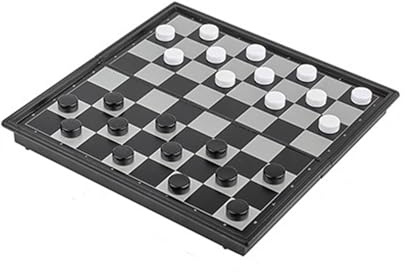 Scacchiera Set di dama magnetica, gioco da tavolo pieghevole da viaggio con contenitore for bambini e adulti, perfetto for viaggi in auto e campeggio in famiglia scacchi(13 * 13 * 1.2cm)