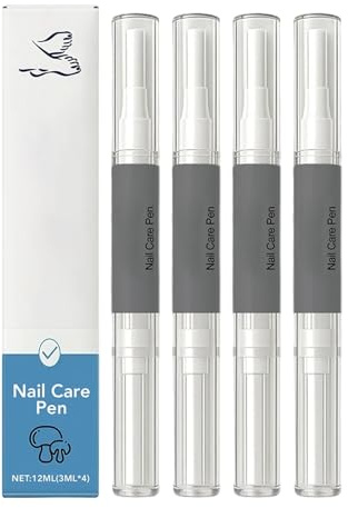 4 Matite Grigie Per – Unghie Grigia Premium Con Siero Rinforzante Antifungino & Ingredienti Naturali | 3ml X 4 Pezzi, Riparazione & Ringiovanimento Unghie Mani/Piedi Danneggiate, Ideal
