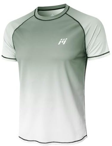 MEETWEE T-Shirt Homme Dégradé UPF 50+ Anti-UV Respirant Séchage Rapide Randonnée
