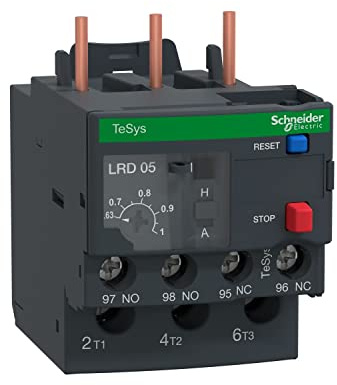 Schneider Electric TeSys LRD - Differential Thermal Overload Relay, 0.63…1A Adjustment Range, Class 10A, Motor Protection, LRD05
