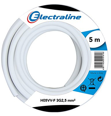 Electraline 60107083J Couronne de câble H05VV-F pour rallonge 5 m section 3G2,5 mm²