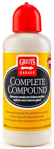 Griot's Garage Complete Compound, Car Scratch Remover for All Automotive Paint Finishes, Removes Scratches, Swirl Marks, Water Spots, Oxidation and Other Defects, 10862, 16oz