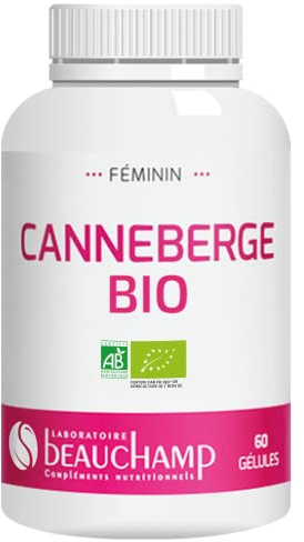 Laboratoire Beauchamp - Complément alimentaire CANNEBERGE BIO - 60 gélules - Confort urinaire féminin - 14% proanthocyanidines - Développé en France
