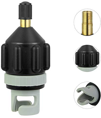 BUZIFU Sup Pumpenadapter Ventiladapter Tragbare Kompressor Luftpumpe Sup Ventil Adapter Schwarz Sup Valve Adapter Pumpe Sup Grau Standard Pumpenadapter Schlauchboot für Kajak,Aufblasbares Boot