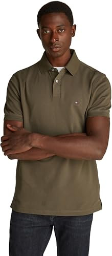 Tommy Hilfiger Herren Poloshirt Kurzarm 1985 Regular Fit, Grün (Army Green), XXL