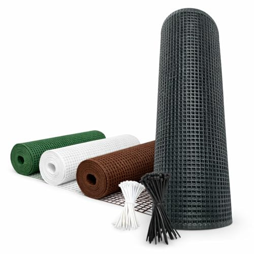 Generico Rete Balcone Protettiva in plastica per Ringhiera Cancelli e Recinzione Decorativa per Giardino Anticaduta Protezione Bambini e Animali con 100 Fascette in Omaggio (h1x10mt, Grigio)