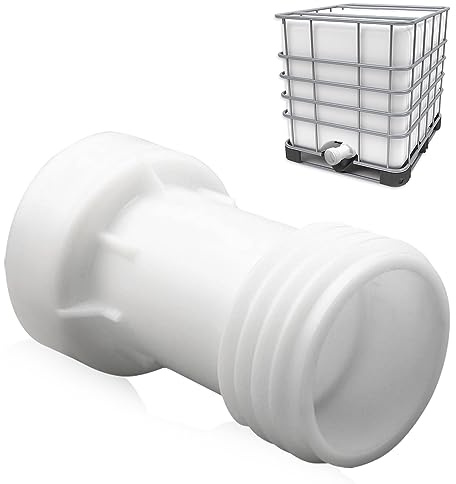 mizikuu IBC Tank Extension Hose, IBC Tank Accessories S60 x 6 with PVC Seal IBC Tank Fittings Coarse Thread Extension Spacer IBC Container Accessories for IBC Water Tank Rain Barrel Tap