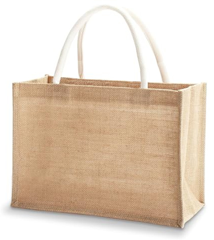 Jute Tote Bag - Large Capacity Reusable Natural Jute Burlap Bag for Shopping, Birthday, Beach, Decorating
