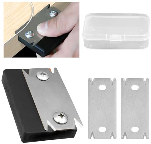 NIYATA Coupe-bordures manuel pour le travail du bois - Coupe-bordure manuel avec 2 lames de rechange - Coupe-bordure - Noir