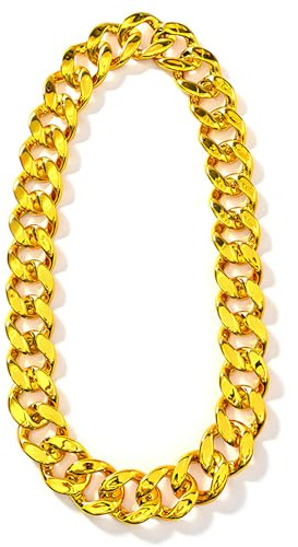 Riceel Klobige Kunststoffkette, Herren Goldkette, Hip Hop Rapper Kette Halskette, Gefälschte Halskette aus Kunststoff für Cosplay Rapper Kostüm Foto Karneval Thema Party