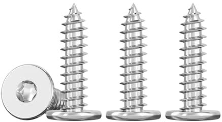 Drenky 50 Pezzi Viti Torx M4x20mm in Acciaio Inox A2 V2A - Viti Autofilettanti a Testa Piatta Vite Legno Per Lavorazione Legno, Progetti Fai da Te e Assemblaggio Mobili