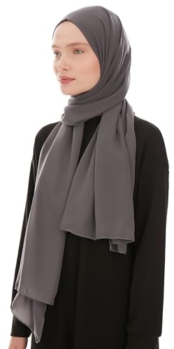 Chiffon Hijab Scarf för Dam – Lätt och Tunn Slöja Huvudsjal för Kvinnor, 180x70 cm