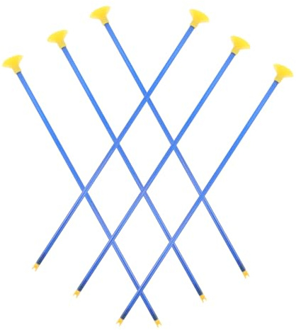 Parliky 6 Flèches Ventouse de Remplacement pour Arc Jouet en Plastique Bleu | Lot de 6 Pièces, Usage Anniversaire et Tir sur Cible, pour Murs Lisses et Arcs Jouets