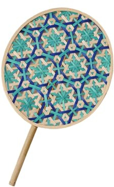Kaeltsyn Palmas de abanico natural para verano, estilo chino, decoración de mesa de fiesta, mano natural