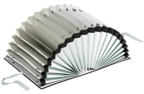 Pagna Vorordner (Dokumentenmappe, 20 Fächer, Tabe A-Z, deutsches Alphabet) schwarz