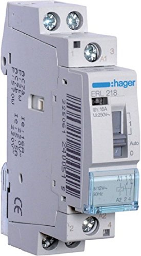 Hager – ERL218 – Remote Control Relay, 16 A, 1 NA + 1NC, 8/12 V