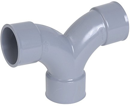 Coude femelle-femelle NICOLL double parallèle à 87°30 - PVC gris - Ø 100 mm - OT88