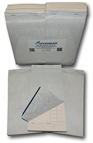 EPOSGEAR Jumbo Duplicate Carbon Copy Restaurant Cafe Takeaway Pub Food Waiter Waitress Numbered Order Pads - 95mm x 203mm (200)