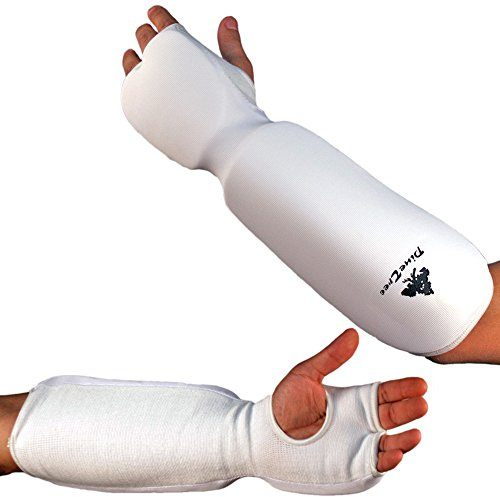 Pine Tree Martial Arts Taekwondo, Karate Training Cloth Fist & Forearm Pad (White, M)