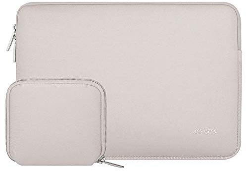 MOSISO Laptop Hülle Tasche 13,3 Zoll, 13-13,3 Zoll Laptophülle Kompatibel mit MacBook Air/Pro 13 / Pro 14, HP Dell ASUS Lenovo Notebook, Neopren Laptoptasche mit Kleinem Etui, Rockgrau