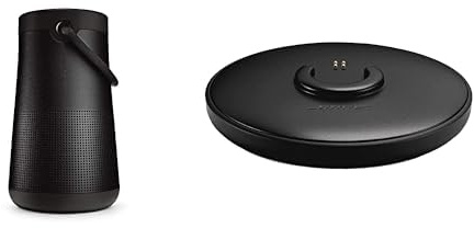 Bose Enceinte Bluetooth Portable SoundLink Revolve+ (Séries II) : Enceinte sans Fil résistante à l’Eau dotée d’Une Batterie Longue durée, Noir & Socle de Chargement pour Enceinte Bluetooth - Noir