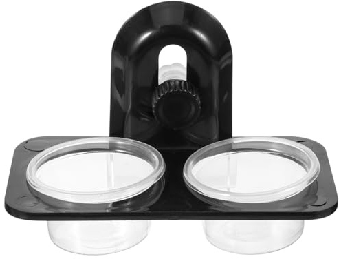 iplusmile Reptile Food Pot Wall Mounted Feeder Bowl for Gecko Turtle Lizard Chameleon Scorpion Stable Durable Feeding Ledge Suitable for Glass Tanks
