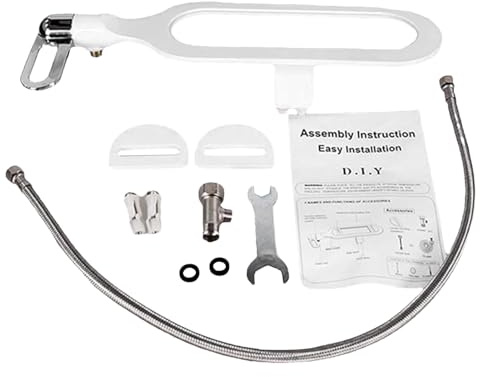 Accesorio para asiento de inodoro de bidé, pulverizador de lavado de doble boquilla autolimpiante con presión ajustable, accesorios de inodoro para baño, hotel, universidad, dormitorio escolar