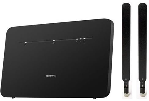 Unlocked HUAWEI B535-232 CAT7 USB 300mbps 4G Home/Office Router with 2 x External Antennas. Will work with any Sim Card Worldwide (Renewed) (Black)