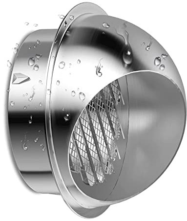 DQZRTUECA Halvsfäriskt galler Ventilationslock Extern Extraktor for utomhus, frånluftsgaller Ventilationsutlopp Vägg Luftventil Torkhuva(9.8in/250mm-Caliber 243mm)