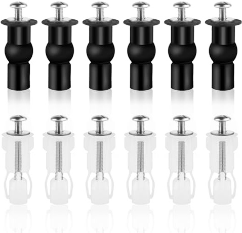 12 piezas de fijación superior para asiento de inodoro, universal, pernos de fijación para asiento de inodoro